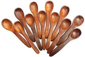 Onlinecraft Ch2927 Wooden Table Spoon Set (Pack Of 12)