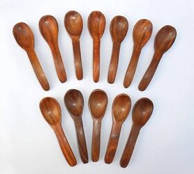Onlinecraft Ch2931 Wooden Table Spoon Set (Pack Of 12)