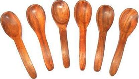 Onlinecraft Ch2924 Wooden Table Spoon Set (Pack Of 6)