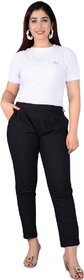 YUVAA Women's Regular Fit COTTON PANT ,Stunning Outfit with Boutique Dress Designs, Stylish Party Dresses(BLACK) |S|