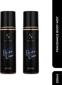 Nisara Drama Queen Fragrance Body Mist Pack of 2 Body Mist - For Women (400 ml, Pack of 2)