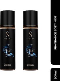 Nisara I Mist You Fragrance Body Mist Pack of 2 Body Mist - For Women (400 ml, Pack of 2)