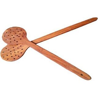                       Onlinecraft Ch2732 Kitchen Tools Wooden Spatula (Pack Of 2)                                              