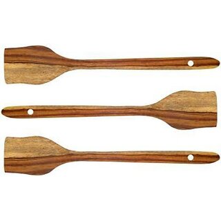                       Onlinecraft Ch2803 Kitchen Tools Wooden Spatula (Pack Of 3)                                              