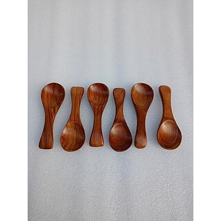 Onlinecraft Ch2804 Wooden Table Spoon Set (Pack Of 6)