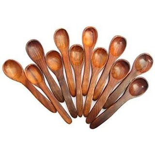 Onlinecraft Ch2927 Wooden Table Spoon Set (Pack Of 12)