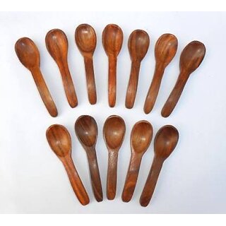 Onlinecraft Ch2931 Wooden Table Spoon Set (Pack Of 12)