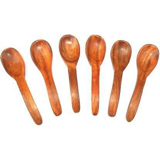 Onlinecraft Ch2924 Wooden Table Spoon Set (Pack Of 6)