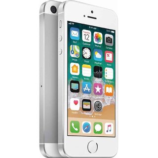                       (Refurbished) Apple iPhone SE 1st Generation (64 GB Storage, Silver - Super Condition, Like New                                              