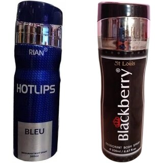                       Rian Hotlips  St Louis Blackberry Deodorant 200 ML (For Men  Women) Premium Long Lasting Fragrance Refreshing                                              