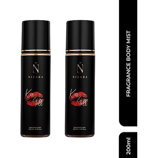 Nisara Kiss & Tell Fragrance Body Mist Pack of 2 Body Mist - For Women (400 ml, Pack of 2)