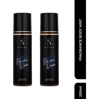 Nisara Drama Queen Fragrance Body Mist Pack of 2 Body Mist - For Women (400 ml, Pack of 2)