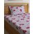 Ambra Linens 140 TC Cotton Single Cartoon Flat Bedsheet (Pack of 1, Mauve)