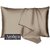 Ambra Linens Plain Pillows Cover (Pack of 2, 40 cm*70 cm, Beige)']