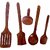 Craftonline Wooden Kitchen Cooking Spoonset Wooden Serving Spoon Set (Pack Of 5)