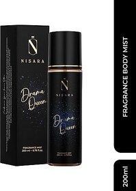Nisara Drama Queen Long Lasting Fruity Floral Fragrance Body Mist Spray Body Mist - For Women (200 ml)