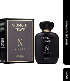 Nisara Midnight Tease Long Lasting Fine Fragrance Floral Woody Musky Eau De Parfum Eau de Parfum  -  100 ml (For Women)