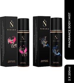Nisara I Mist You  Play My Way Fragrance Body Mist (2x200ml) Body Mist - For Women (400 ml, Pack of 2)