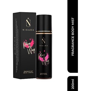                       Nisara Play My Way Long Lasting Fruity Fragrance Body Mist Spray Perfume Body Mist - For Women (200 ml)                                              