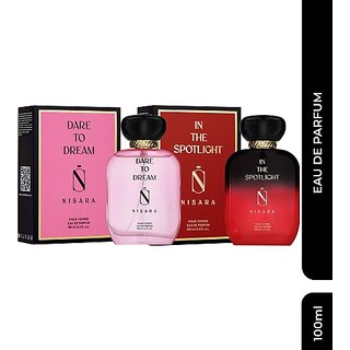                       Nisara In the spotlight    Dare to Dream Eau De Perfume 100ml X 2 Eau de Parfum  -  200 ml (For Women)                                              