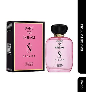                       Nisara Dare to Dream Long Lasting Fine Fragrance Fruity Floral Woody Eau De Parfum Eau de Parfum  -  100 ml (For Women)                                              