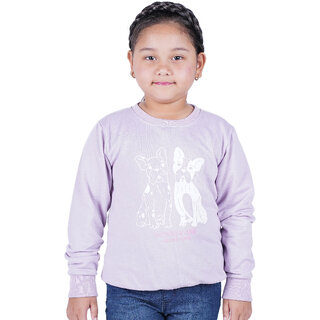                      Kid Kupboard Cotton Girls Sweatshirt, Purple, Full-Sleeves, 6-7 Years KIDS5644                                              