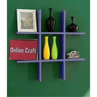 Onlinecraft Ch2993 Wooden Wall Shelf Mota Plus Purple Wooden Wall Shelf (Number Of Shelves - 6, Purple) Onlinecraft Ch2993 Wooden Wall Shelf Mota Plus Purple Wooden Wall Shelf (Number Of Shelves - 6, Purple)