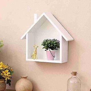 Onlinecraft Wooden Wall Self Wooden Wall Shelf (Number Of Shelves - 1, White) Onlinecraft Wooden Wall Self Wooden Wall Shelf (Number Of Shelves - 1, White)