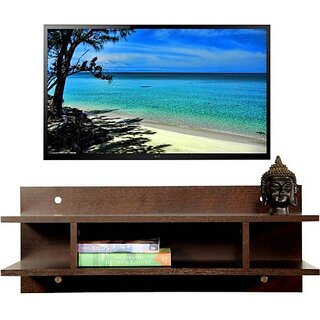                       Onlinecrafts Wooden Wall Shelf (Red ,Brown ) Wooden Wall Shelf (Number Of Shelves - 3, Brown)                                              