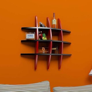 Onlinecraft Room Wall Decor Wooden Wall Shelf (Number Of Shelves - 12, Multicolor) Onlinecraft Room Wall Decor Wooden Wall Shelf (Number Of Shelves - 12, Multicolor)