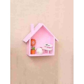 Onlinecraft Wooden Wall Self Wooden Wall Shelf (Number Of Shelves - 1, Pink) Onlinecraft Wooden Wall Self Wooden Wall Shelf (Number Of Shelves - 1, Pink)