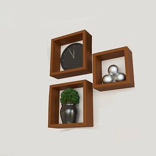 Onlinecrafts Wooden Wall Shelf Wooden Wall Shelf (Number Of Shelves - 3, Brown) Onlinecrafts Wooden Wall Shelf Wooden Wall Shelf (Number Of Shelves - 3, Brown)