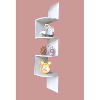 Onlinecraft Wooden Wall Self Wooden Wall Shelf (Number Of Shelves - 9, White) Onlinecraft Wooden Wall Self Wooden Wall Shelf (Number Of Shelves - 9, White)