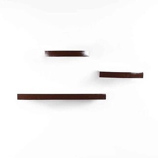                       Onlinecrafts Wooden Wall Shelf Wooden Wall Shelf (Number Of Shelves - 3, Black, White)                                              