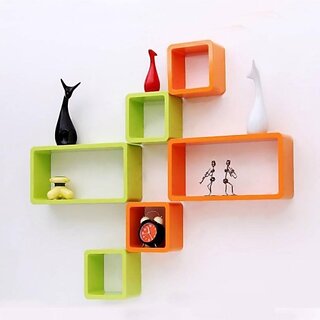 Onlinecraft Room Wall Decor Wooden Wall Shelf (Number Of Shelves - 6) Onlinecraft Room Wall Decor Wooden Wall Shelf (Number Of Shelves - 6)