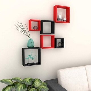 Onlinecraft Wooden Wall Shelf Wooden Wall Shelf (Number Of Shelves - 3, Red, Black, Multicolor) Onlinecraft Wooden Wall Shelf Wooden Wall Shelf (Number Of Shelves - 3, Red, Black, Multicolor)