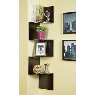 Onlinecraft Wooden Wall Self Wooden Wall Shelf (Number Of Shelves - 9, Black) Onlinecraft Wooden Wall Self Wooden Wall Shelf (Number Of Shelves - 9, Black)