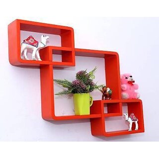 Onlinecraft Ch2764 Wooden Wall Shelf 3 Attech ( Red) Wooden Wall Shelf (Number Of Shelves - 3, Red) Onlinecraft Ch2764 Wooden Wall Shelf 3 Attech ( Red) Wooden Wall Shelf (Number Of Shelves - 3, Red)