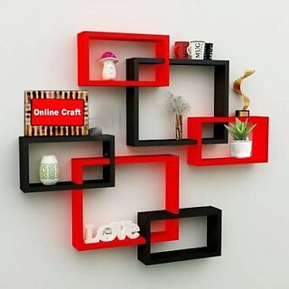Onlinecraft Wooden Shelf (Red,Black) Attech Double Wooden Wall Shelf (Number Of Shelves - 10, Multicolor) Onlinecraft Wooden Shelf (Red,Black) Attech Double Wooden Wall Shelf (Number Of Shelves - 10, Multicolor)