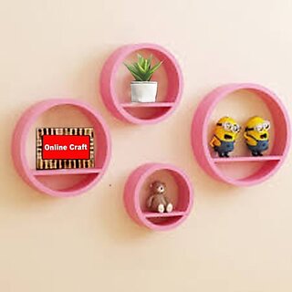 Onlinecraft Ch2837 Wooden Wall Shelf Wooden Wall Shelf (Number Of Shelves - 1, Pink) Onlinecraft Ch2837 Wooden Wall Shelf Wooden Wall Shelf (Number Of Shelves - 1, Pink)