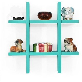 Onlinecraft Wooden Wall Rack Shelf Wooden Wall Shelf (Number Of Shelves - 6, Blue) Onlinecraft Wooden Wall Rack Shelf Wooden Wall Shelf (Number Of Shelves - 6, Blue)