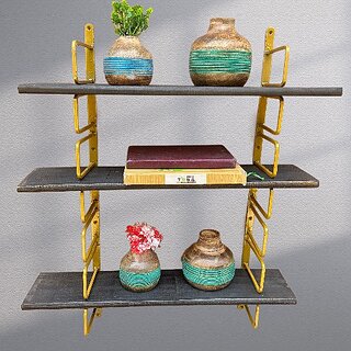 Onlinecraft Wooden Hut Wooden Wall Shelf (Number Of Shelves - 1, Blue, Red, Black, Yellow, Multicolor) Onlinecraft Wooden Hut Wooden Wall Shelf (Number Of Shelves - 1, Blue, Red, Black, Yellow, Multicolor)