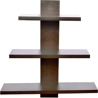                       Onlinecraft Wooden Wall Shelf Wooden Wall Shelf (Number Of Shelves - 3, Red, White, Orange)                                              