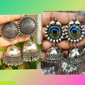 Canna India Silver Alloy Drops And Danglers