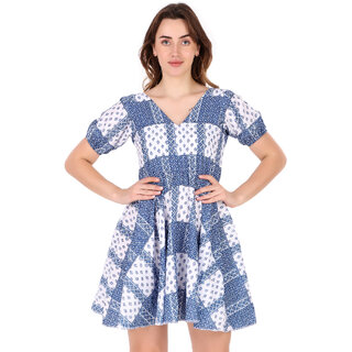                       Magnetism Dual Print Dress for Women                                              
