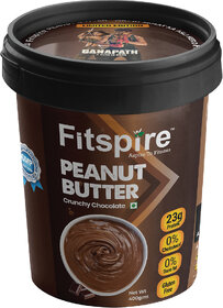 Fitspire Peanut butter crunchy chocolate - 400gm  23 gm protein  0 cholesterol  0 Trans fat  Giuten Free