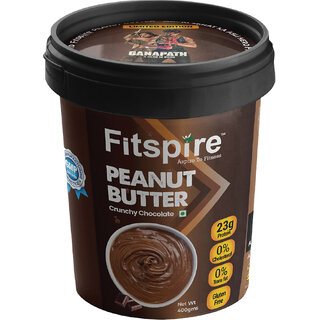                       Fitspire Peanut butter crunchy chocolate - 400gm  23 gm protein  0 cholesterol  0 Trans fat  Giuten Free                                              
