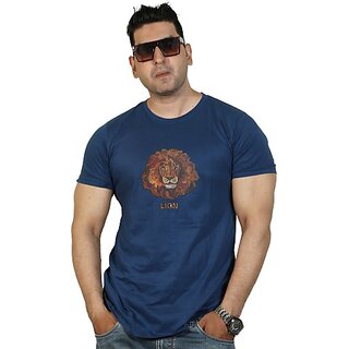 Sthulas Printed Men Round Neck Black T-Shirt