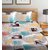 Quirky Home Premium Glace Cotton Elastic Fitted Full Bedsheet | Queen Size Wrinkelefree Bedsheet | Multicolor Abstract