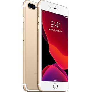                       (Refurbished) APPLE iPhone 7 Plus (128 GB Storage, Gold) - Superb Condition, Like New                                              